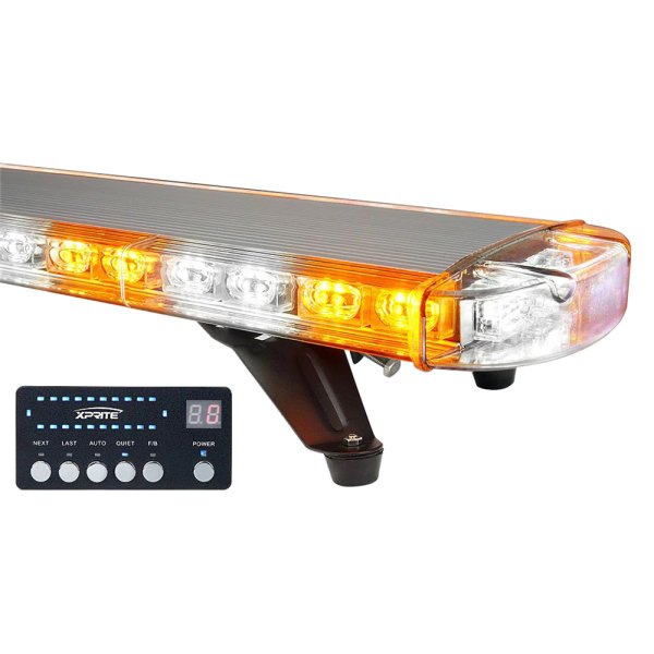 Xprite® - Crane Series 48" 132-LED White/Amber Bolt-on Light Bar