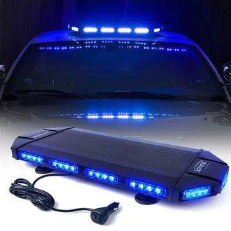 Xprite® - Black Hawk Series 27" Blue Magnet Mount LED Light Bar