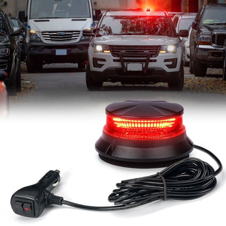 Xprite® - Axis Series 24-LED Red Permanent/Magnet Mount Beacon Light