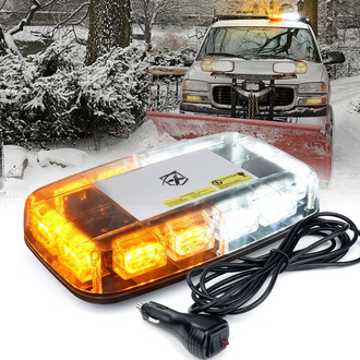 Xprite® - Blaze 2.0 Series 12" 72-LED White/Amber Magnet Mount Mini LED Rooftop Strobe Light Bar