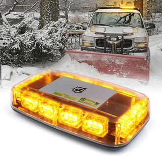 Xprite® - Blaze 2.0 Series 12" 72-LED Amber Magnet Mount Mini LED Rooftop Strobe Light Bar
