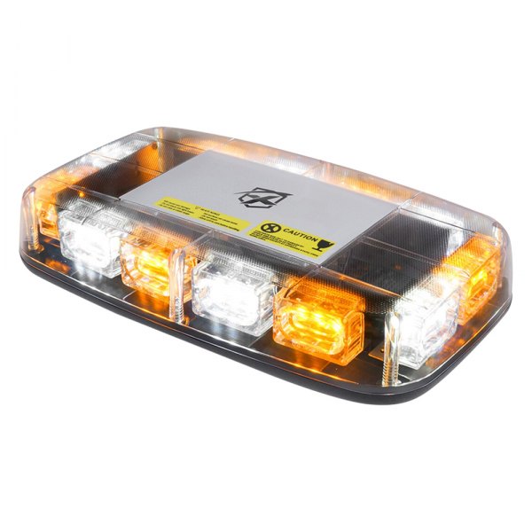 Xprite® - Blaze Series 12" 36-LED White/Amber Magnet Mount Light Bar