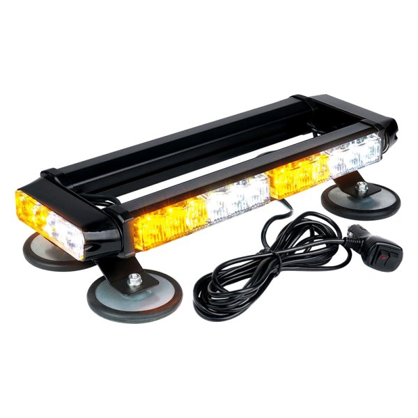 Xprite® - Pursuit Series 14.5" 56-LED Amber/White Magnet Mount Light Bar