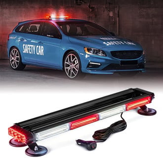 Xprite® - Pursuit COB Series 26" 56-LED White/Red Magnet Mount Light Bar