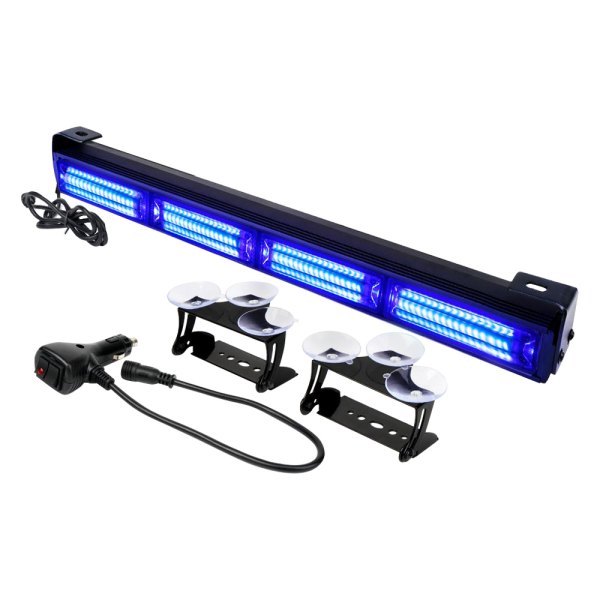 Xprite® - G2 Vigilante Series 18" Blue Bolt-On/Suction Cup Mount LED Traffic Advisor Light Bar