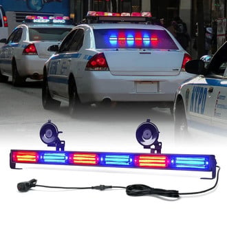 Xprite® - Controller COB LED 6 Series 26" 6 Modules Bolt-On/Suction Cup Mount Traffic Advisor Strobe Light Bar