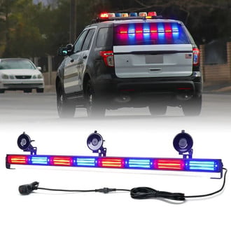 Xprite® - Controller COB LED 8 Series 35" 8 Modules Bolt-On/Suction Cup Mount Traffic Advisor Strobe Light Bar