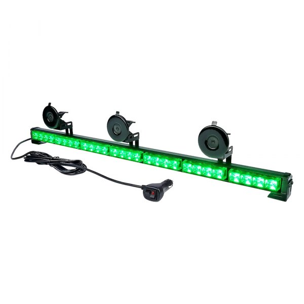 Xprite® - Controller G1 7 Series 31" 28-LED Green Bolt-On/Suction Cup Mount Traffic Advisor Light Bar