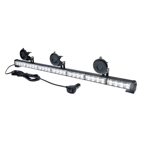 Xprite® - Controller G1 7 Series 31" 28-LED White Bolt-On/Suction Cup Mount Traffic Advisor Light Bar