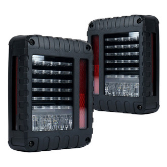 Xprite® - Defender Series Driver and Passenger Side Black LED Tail Lights