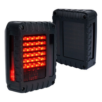 Xprite® - Defender Series Driver and Passenger Side Black/Smoke LED Tail Lights