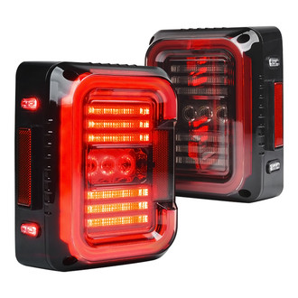 Xprite® - Inspire Series Driver and Passenger Side Black Fiber Optic LED Tail Lights