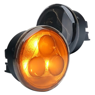 Xprite® - Trio Series Black Smoke LED Turn Signal/Parking Lights