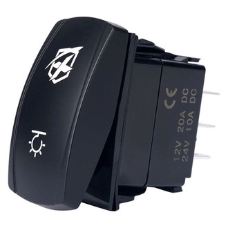 Xprite® - Laser 4-Pin SPST Rocker Blue LED Switch