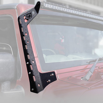 Xprite® - Mamba Series Windshield Frame Mounts for 49.5" 50.5" Straight & Curved Light Bars