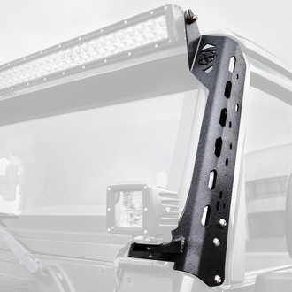 Xprite® - Mamba Series Windshield Frame Mounts with Lower Brackets for 49.5" 50.5" Straight & Curved Light Bars and All from 2" to 6" Spot Lights