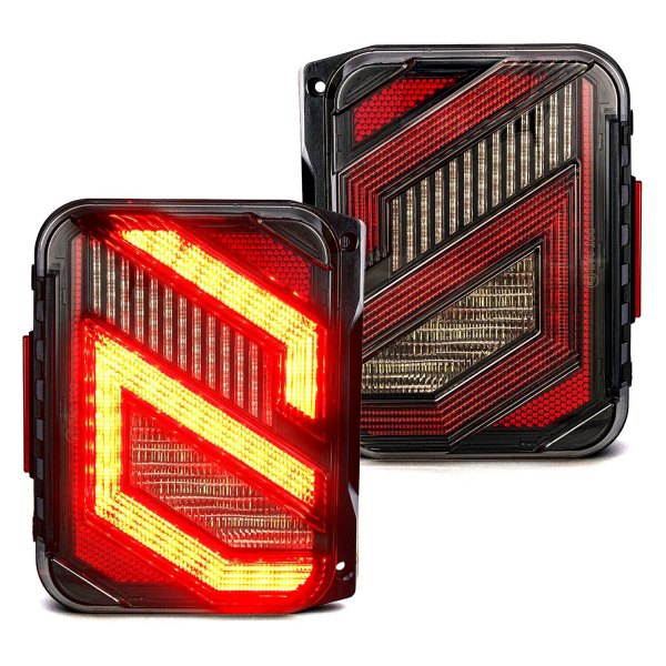Xprite® - Savage Series Black LED Tail Lights, Jeep Wrangler