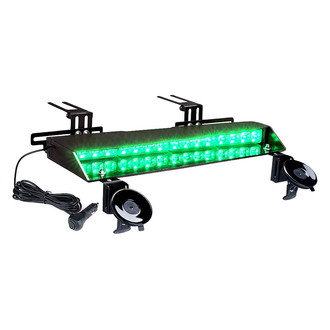 Xprite® - Chaser Series 20.1" Green Suction Cup Mount LED Visor Light