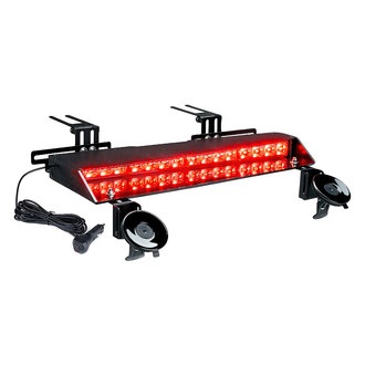 Xprite® - Chaser Series 20.1" Red Suction Cup Mount LED Visor Light