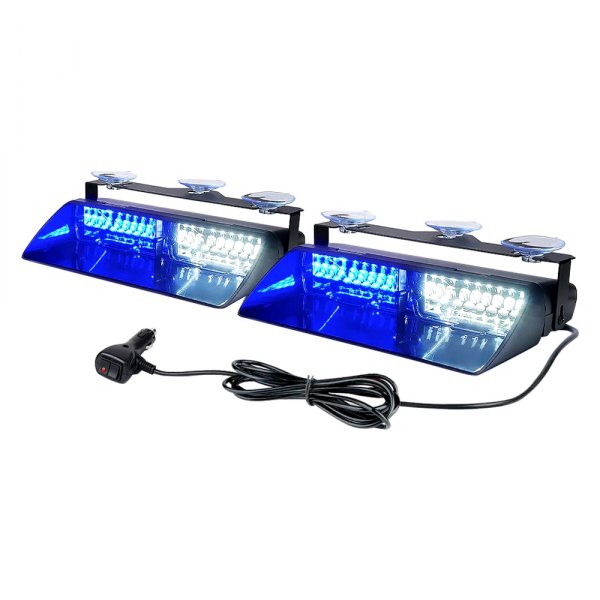 Xprite® - Unmarked Series White/Blue Suction Cup Mount LED Dashboard Light