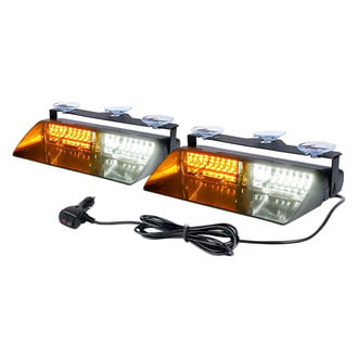 Xprite® - Unmarked Series White/Amber Suction Cup Mount LED Dashboard Light