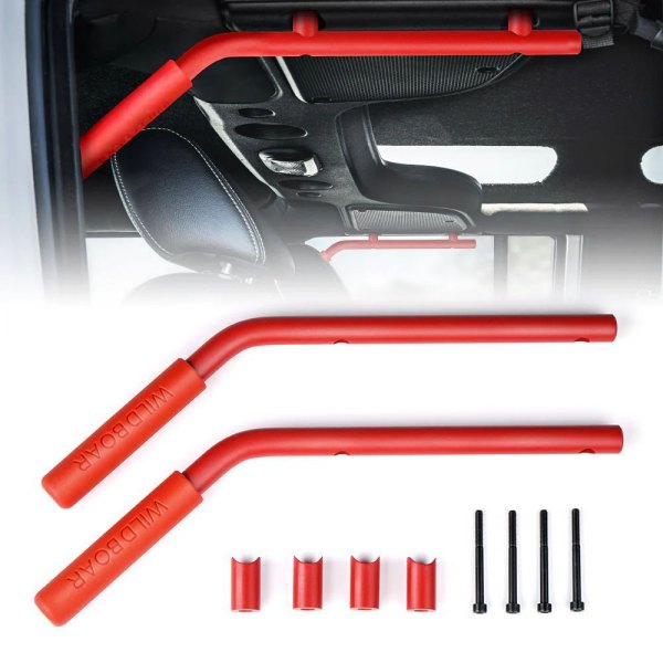 Xprite® - G1 Red Powder Coat Steel Rear Grab Handles