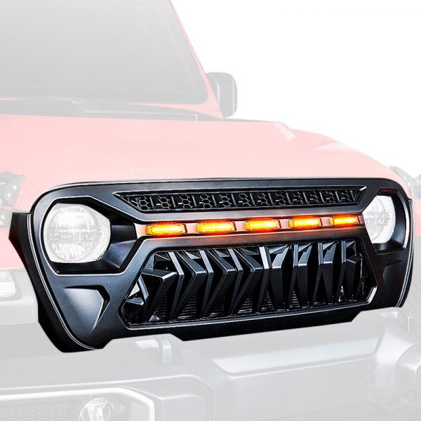 Xprite® - 1-Pc Venom Matte Black Main Grille