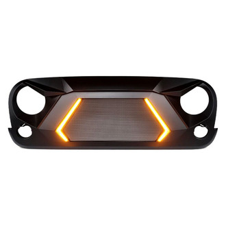Xprite® - 1-Pc G4 Matte Black Main Grille with Turn Signal Lights