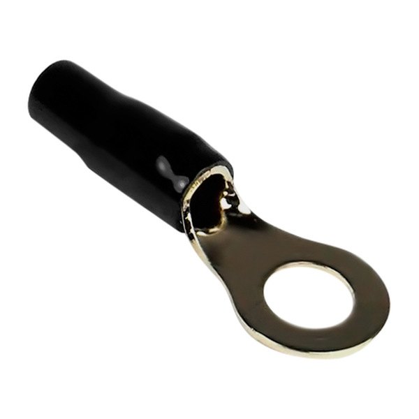 Xscorpion® - 5/16" 8 Gauge Gold Plated Black Ring Terminals