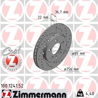 Zimmermann® - Sport-Z Rear Brake Rotor