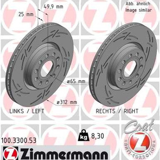 Zimmermann® - Black-Z Front Brake Rotor