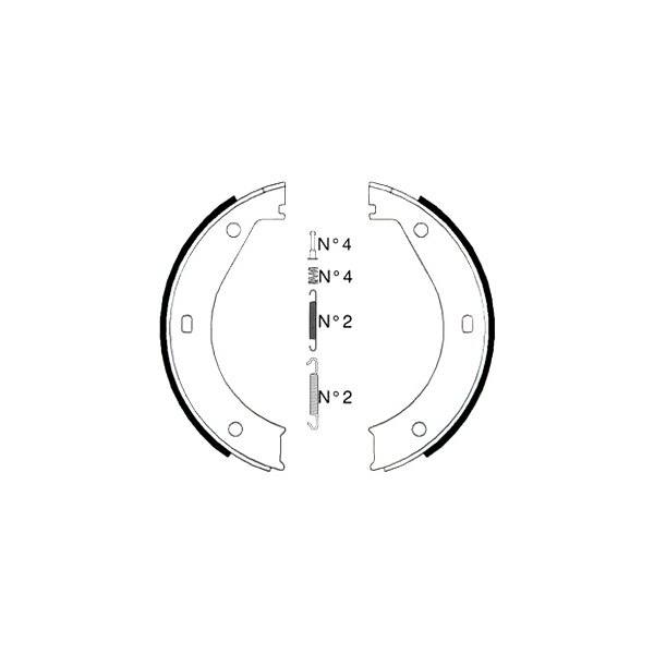 Zimmermann® - Parking Brake Shoe Kit