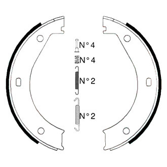 Zimmermann® - Rear Parking Brake Shoe Kit
