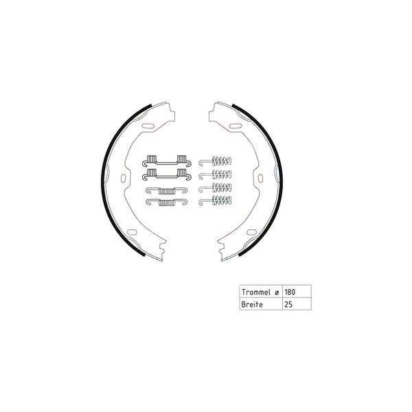 Zimmermann® - Parking Brake Shoe Kit