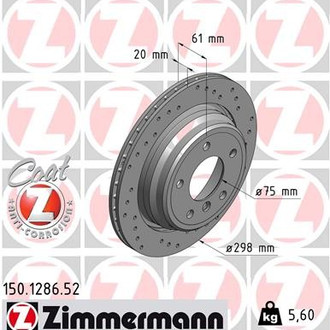 Zimmermann® - Sport-Z Rear Brake Rotor