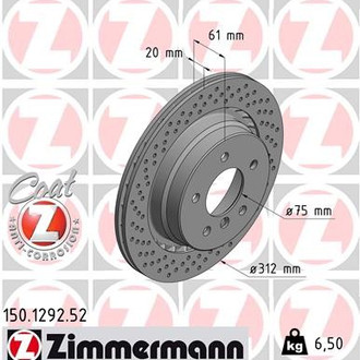 Zimmermann® - Sport-Z Rear Driver Side Brake Rotor