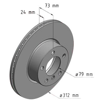 Zimmermann® - Coat-Z Vented Front Brake Rotor