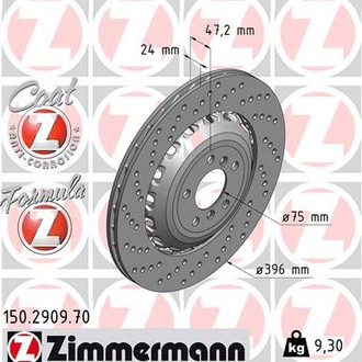 Zimmermann® - Formula-Z Rear Brake Rotor