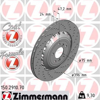 Zimmermann® - Formula-Z Rear Passenger Side Brake Rotor