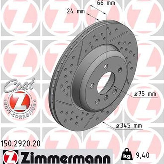 Zimmermann® - Coat-Z Rear Brake Rotor
