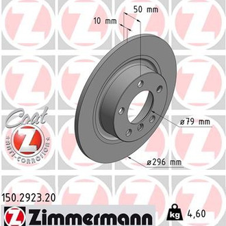 Zimmermann® - Coat-Z Rear Brake Rotor
