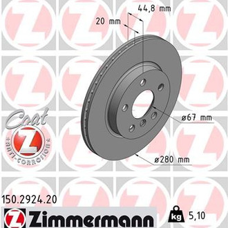 Zimmermann® - Coat-Z Brake Rotor