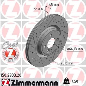 Zimmermann® - Coat-Z Front Brake Rotor