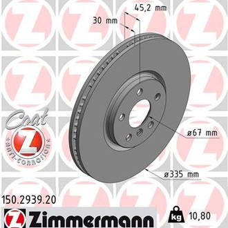 Zimmermann® - Coat-Z Front Brake Rotor