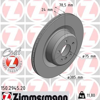 Zimmermann® - Coat-Z Rear Brake Rotor