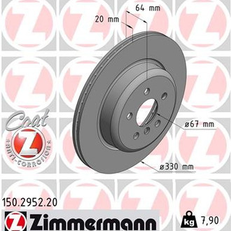 Zimmermann® - Coat-Z Rear Driver Side Brake Rotor