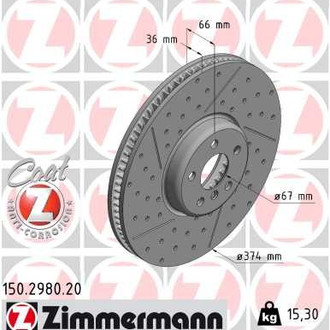 Zimmermann® - Coat-Z Vented Brake Rotor