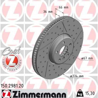 Zimmermann® - Coat-Z Vented Brake Rotor