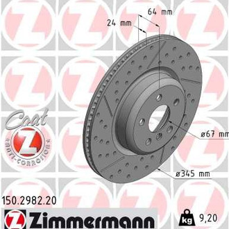 Zimmermann® - Coat-Z Vented Rear Driver Side Brake Rotor