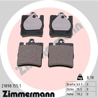 Zimmermann® - Rear Disc Brake Pad Set